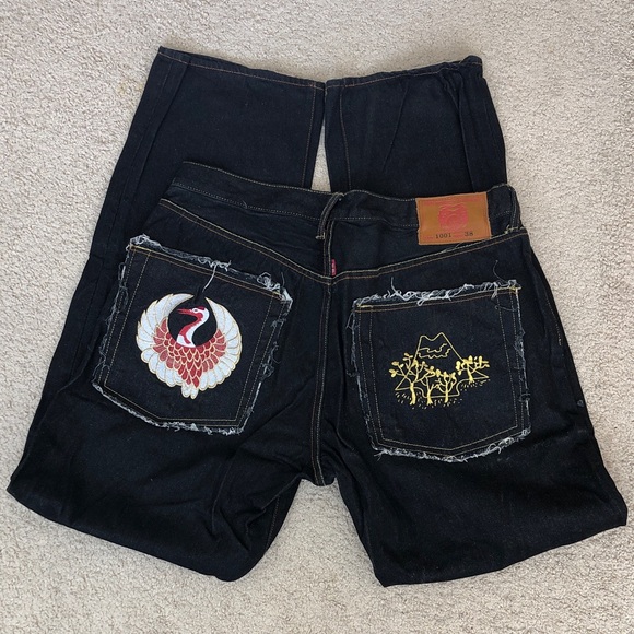 Red Monkey Los Angeles Other - Black Men’s Jeans with Embroidered Back Pockets